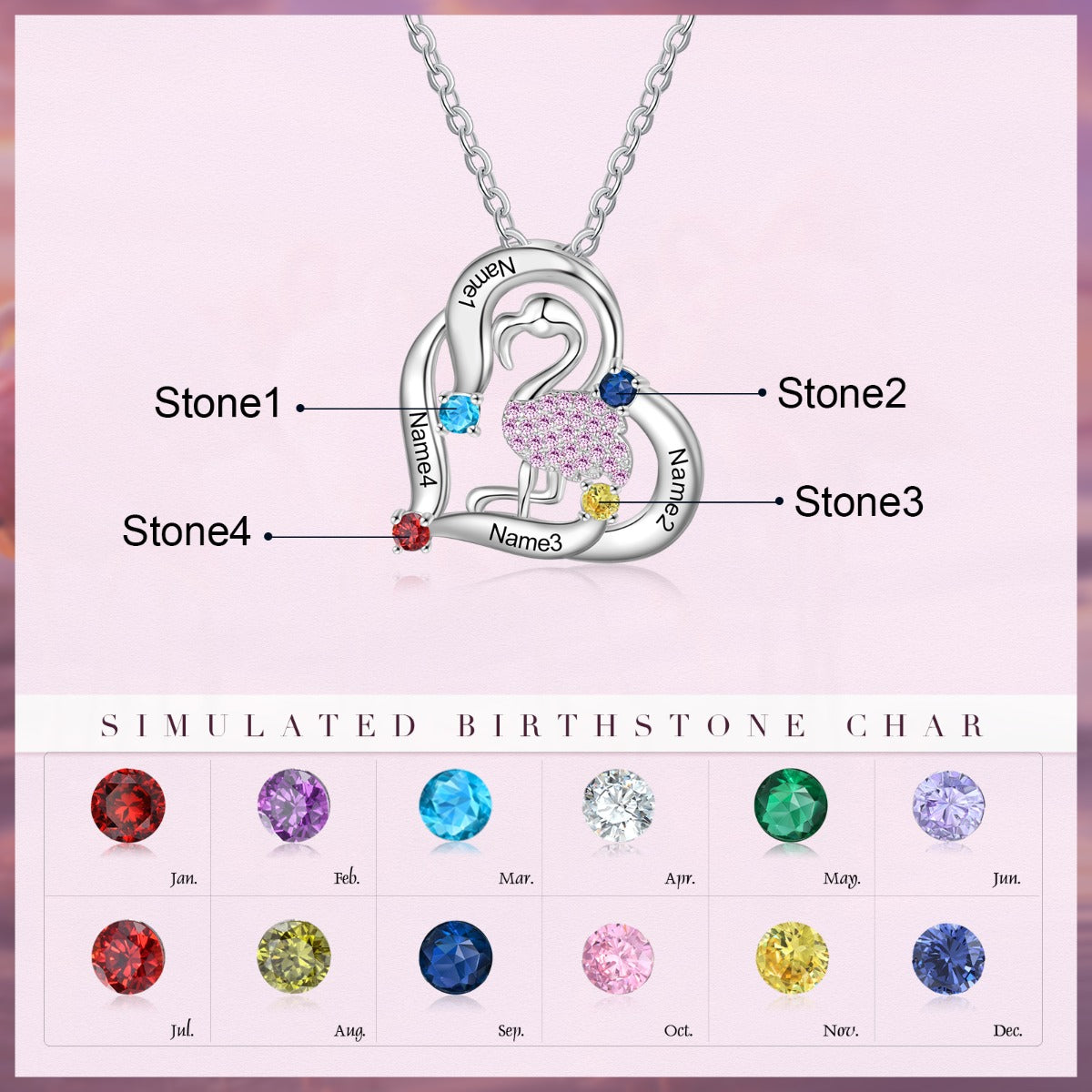 Personalized Animal Swan Pendant Necklace