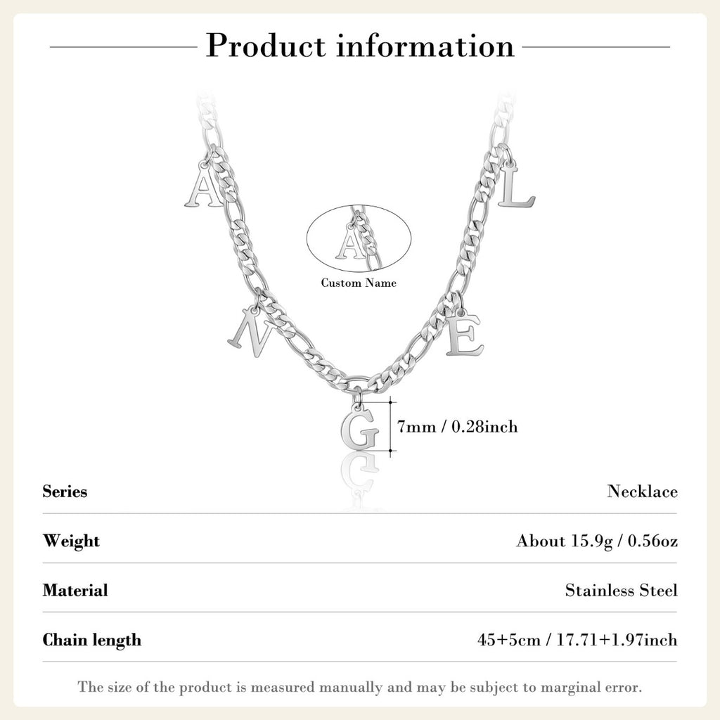 Personalized Stainless Steel Letter Necklace