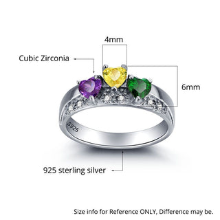 S925 Birthstone Name Rings