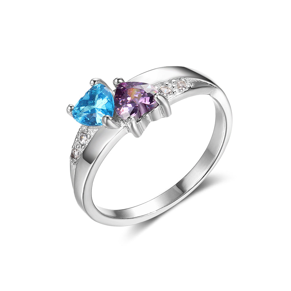 925 Sterling Silver Personalized Birthstone Ring