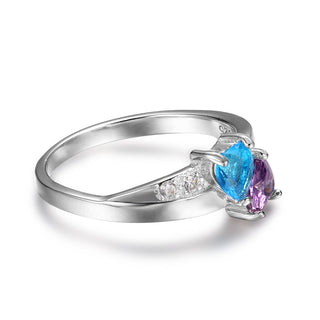 925 Sterling Silver Personalized Birthstone Ring