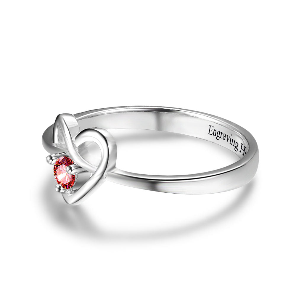 925 Sterling Silver Personalized Birthstone Ring