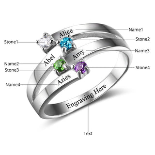 925 Silver Crystal Zirconia Rings