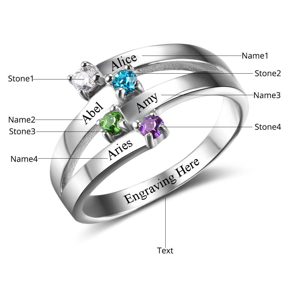 925 Silver Crystal Zirconia Rings