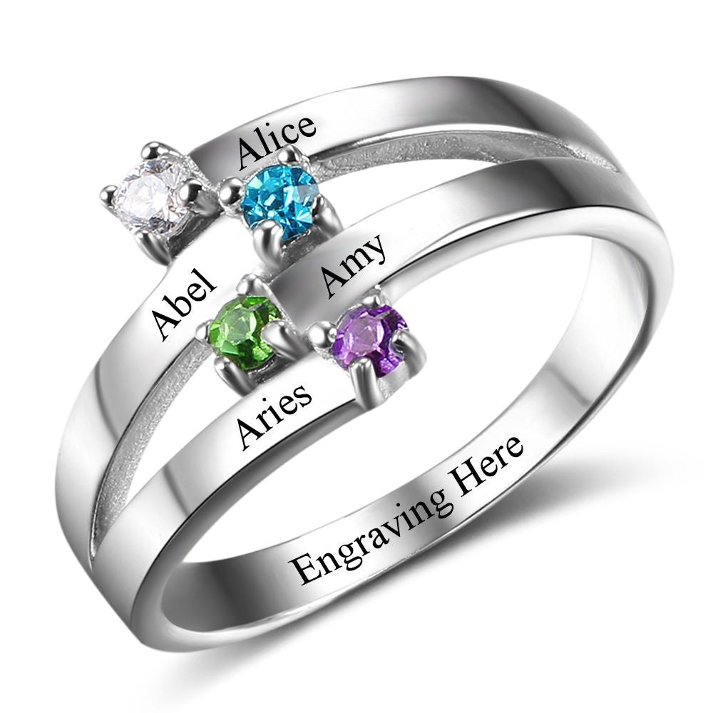 925 Silver Crystal Zirconia Rings