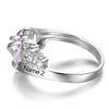 Birthstone & Engraved Sterling Silver Ring