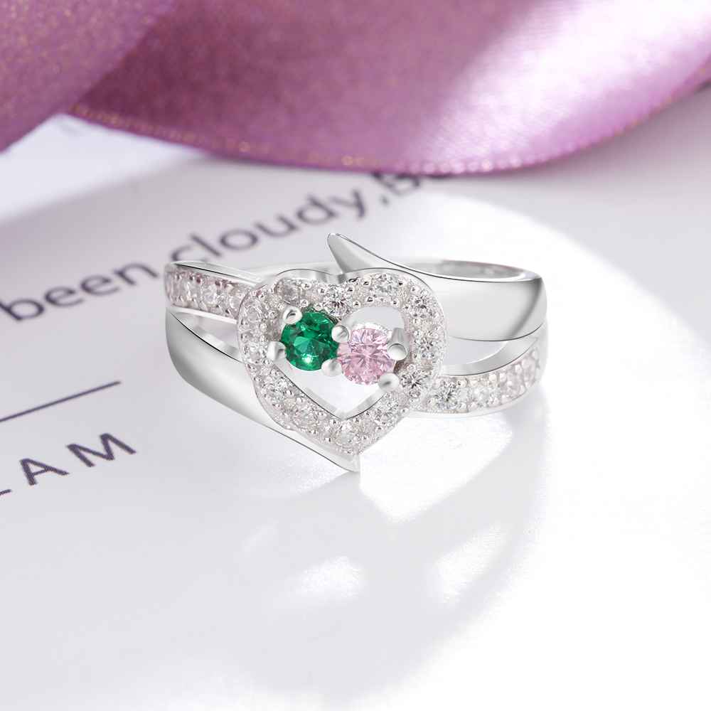 925 Sterling Silver Heart Ring with Name