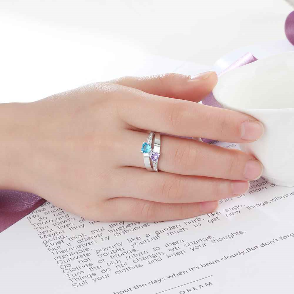 S925 Birthstone Name Rings
