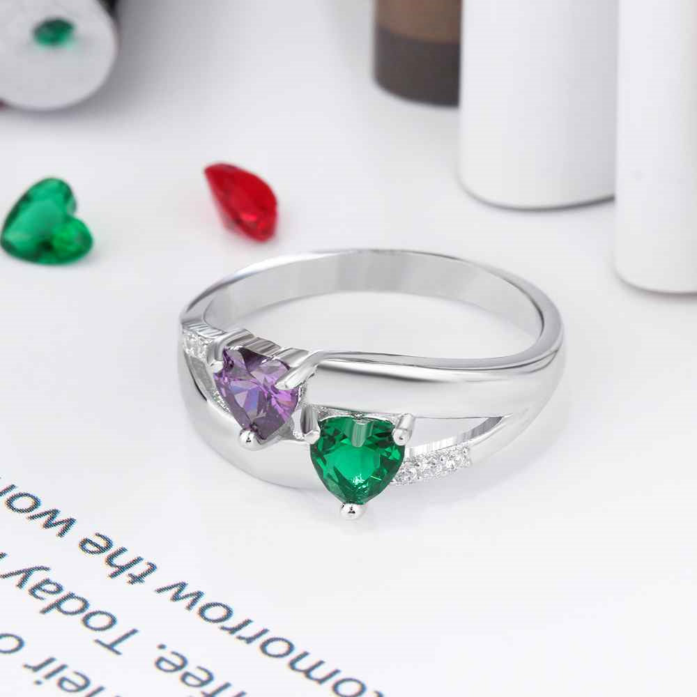 925 Sterling Silver Cubic Zirconia Name Rings