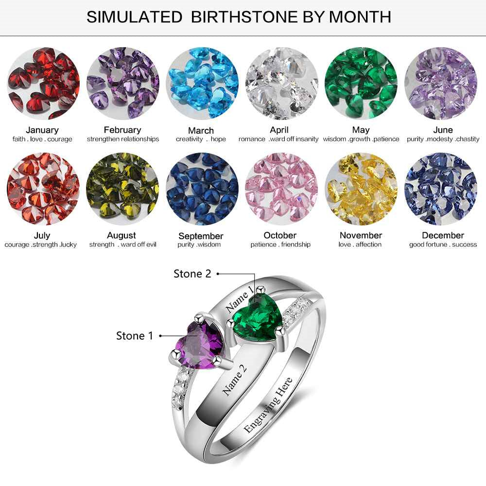 925 Sterling Silver Cubic Zirconia Name Rings