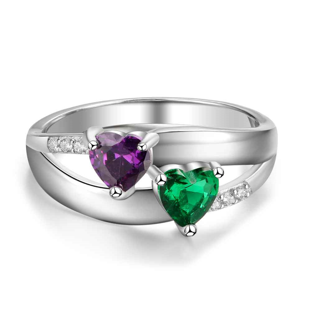 925 Sterling Silver Cubic Zirconia Name Rings