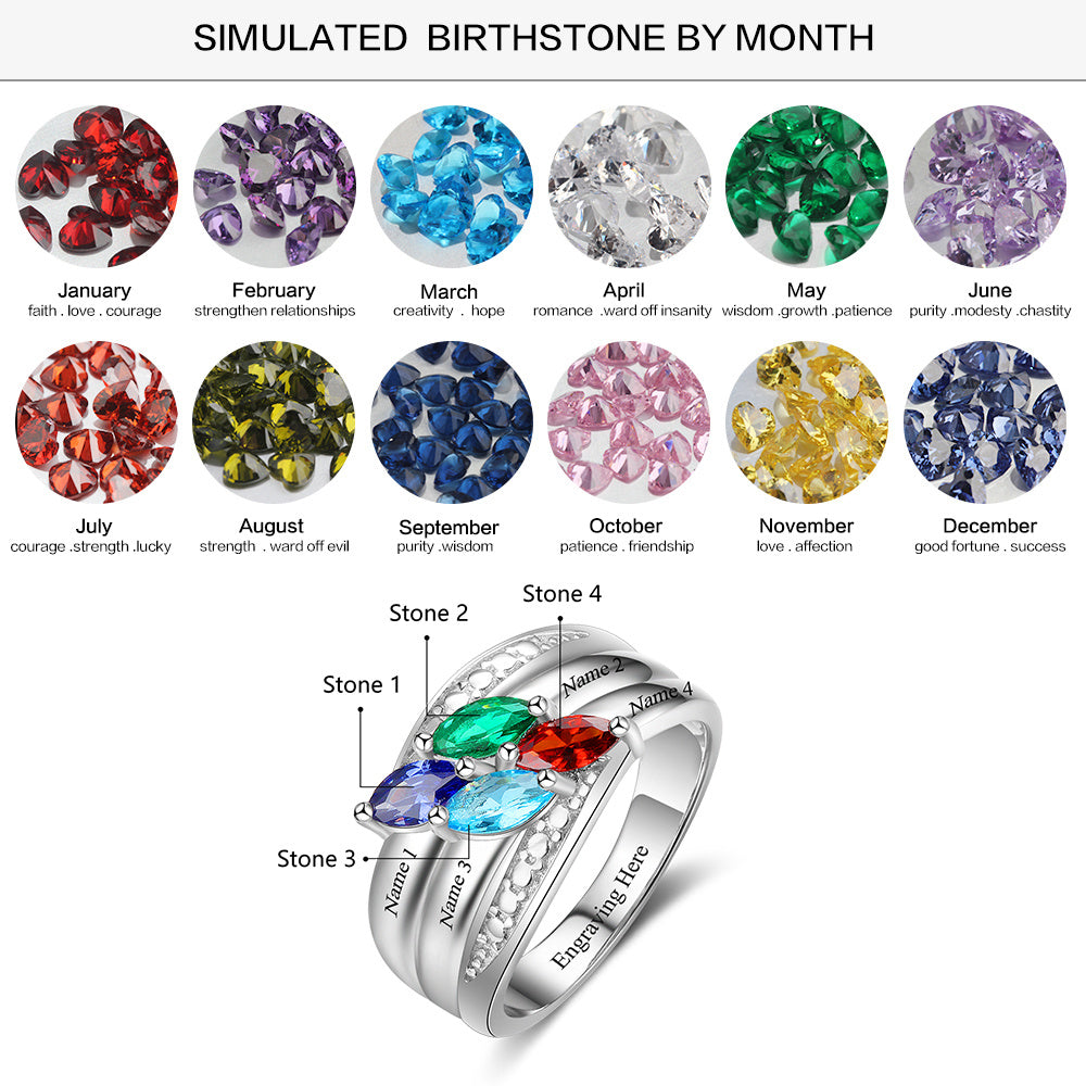 Cubic Zirconia Rings with Names