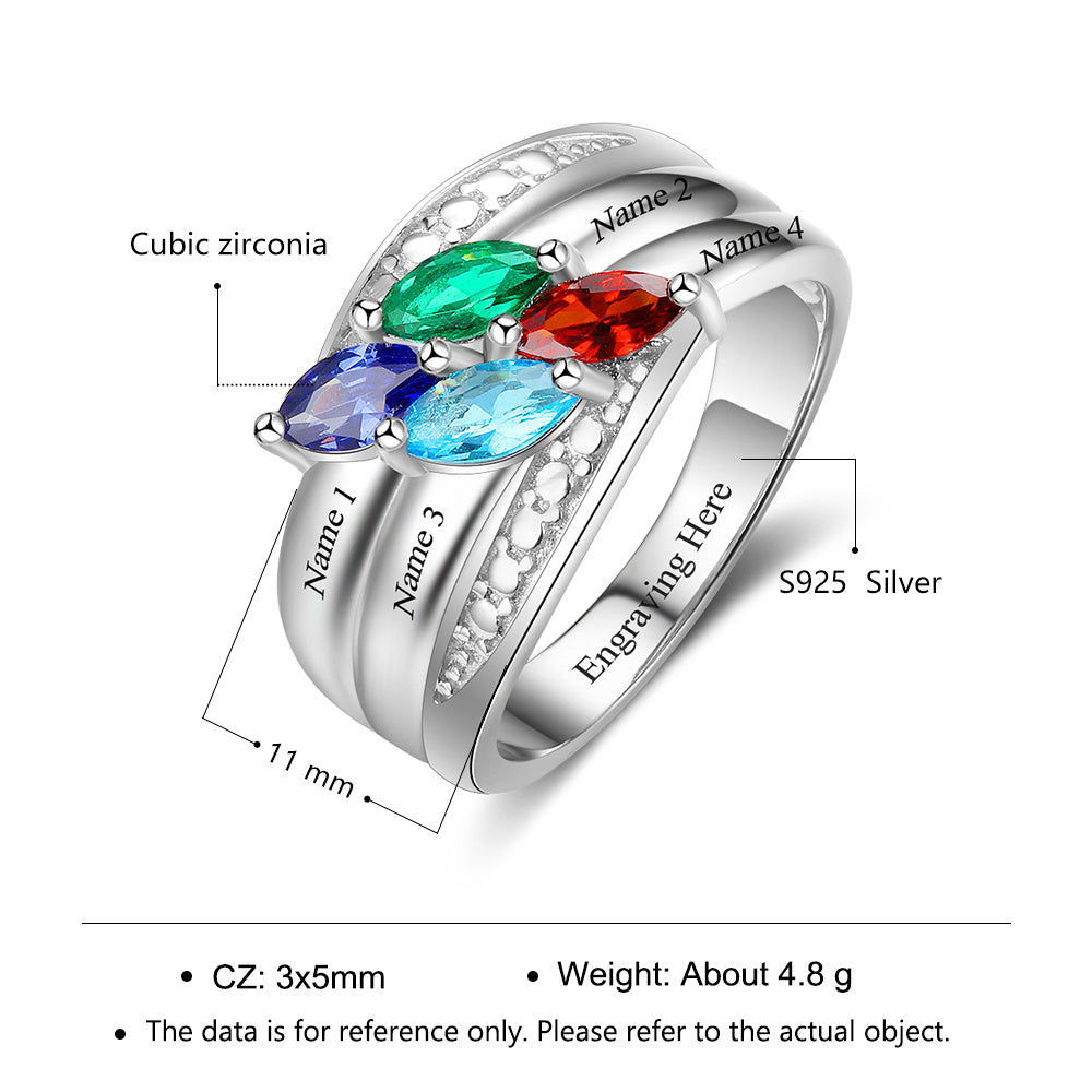 Cubic Zirconia Rings with Names