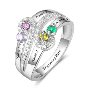 925 Sterling Silver Birthstone Ring