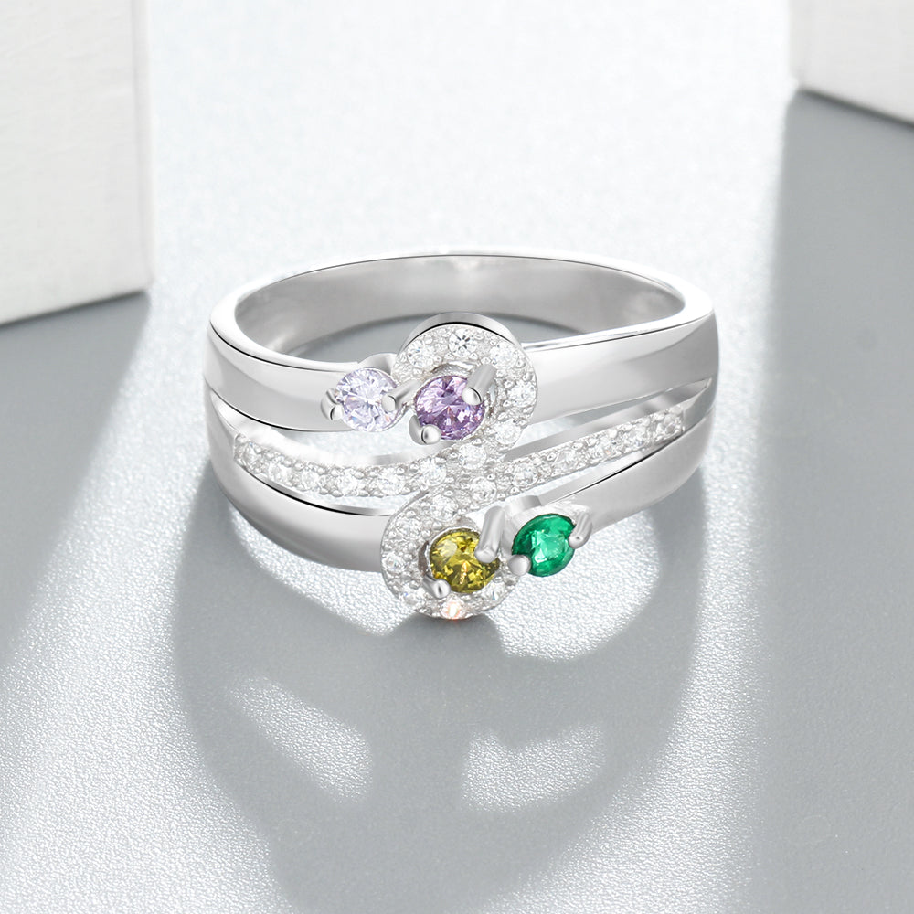 925 Sterling Silver Birthstone Ring