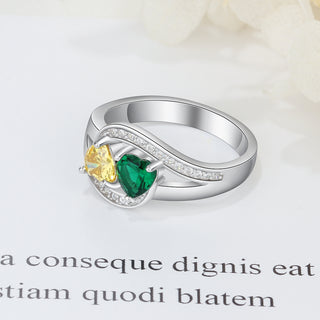 925 Sterling Silver Heart CZ Rings