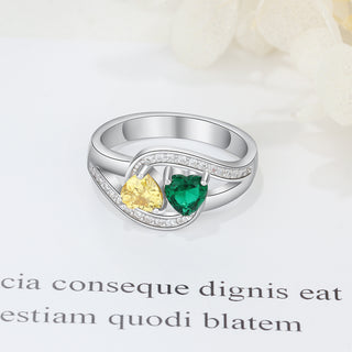 925 Sterling Silver Heart CZ Rings