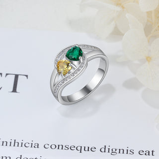925 Sterling Silver Heart CZ Rings
