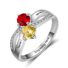 Custom S925 Birthstone Name Rings