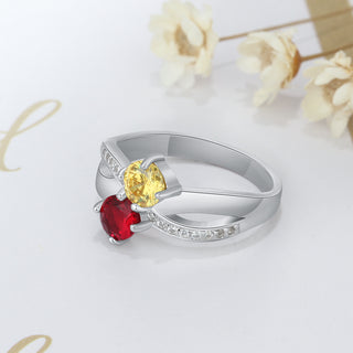 Custom S925 Birthstone Name Rings