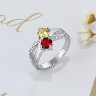 Custom S925 Birthstone Name Rings