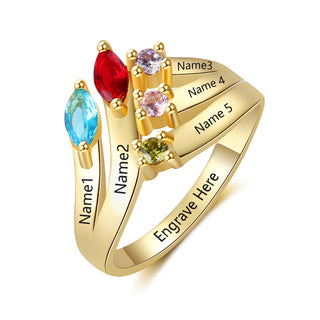 925 Sterling Silver Birthstone Ring