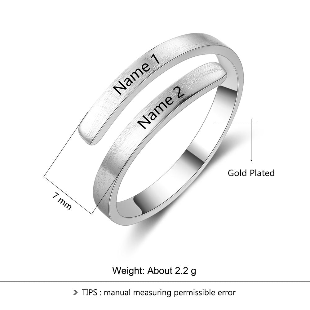 Copper Name Opening Rings