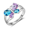 925 Sterling Silver CZ Butterfly Ring
