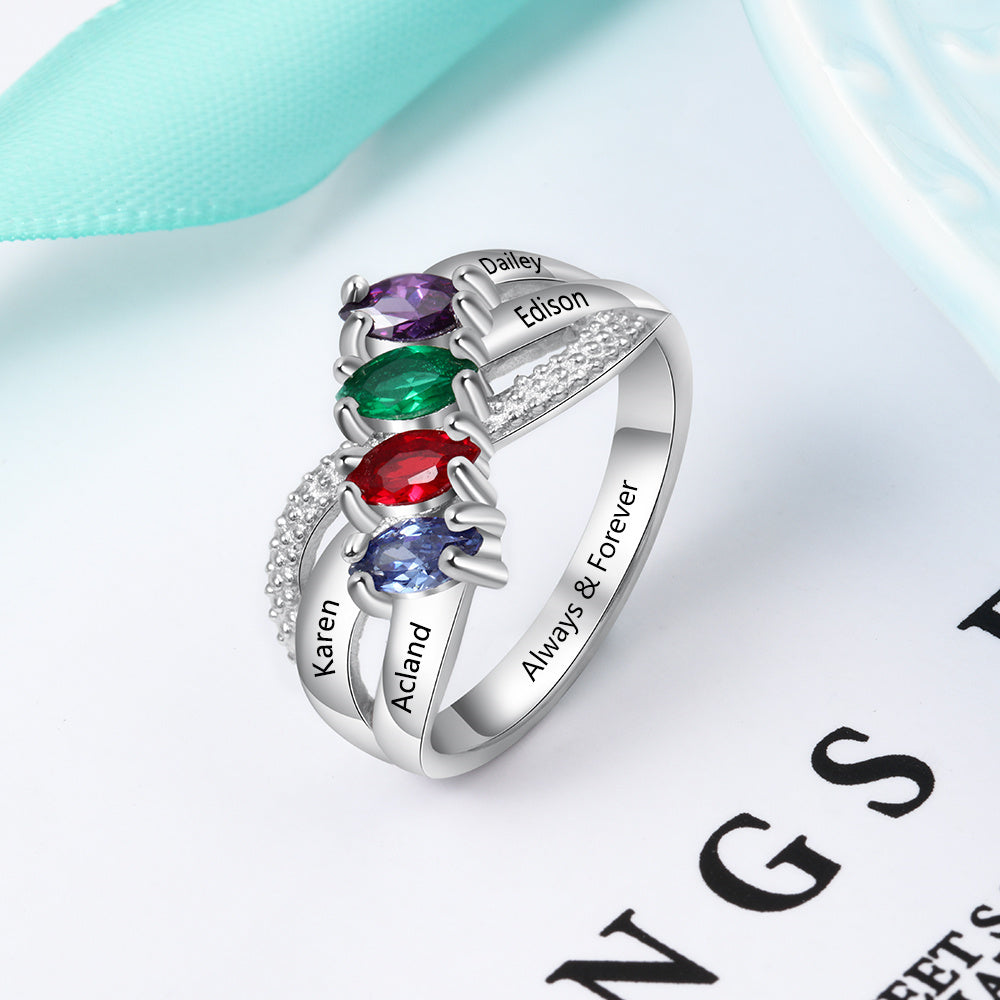 Customized Name CZ Rings