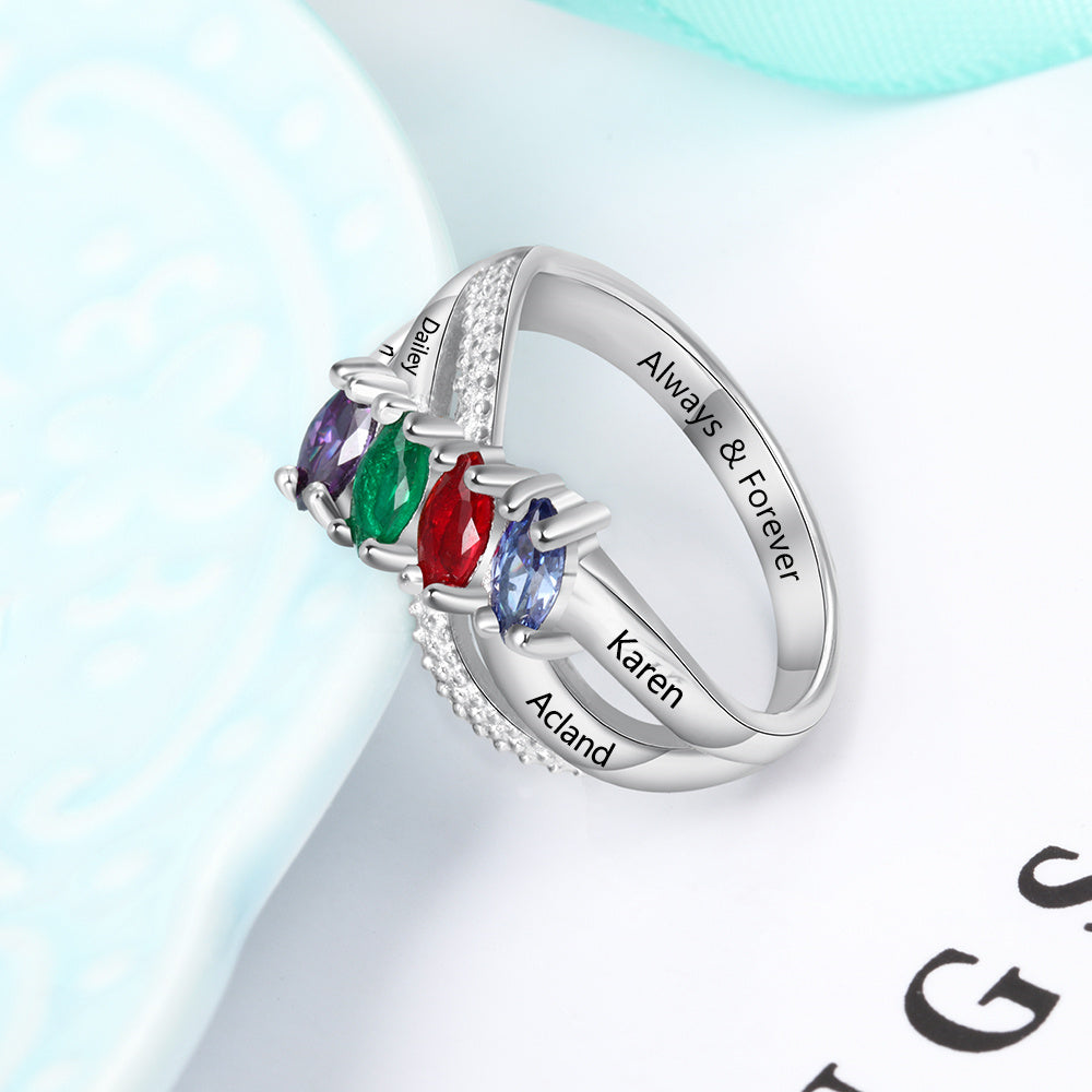 Customized Name CZ Rings