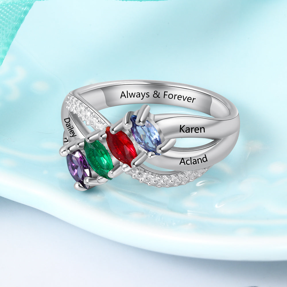 Customized Name CZ Rings