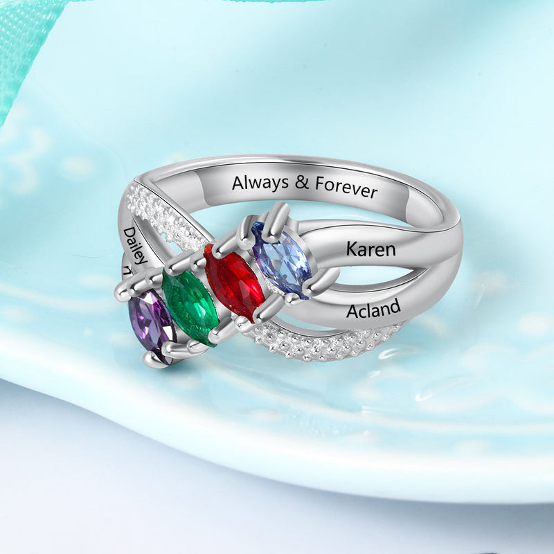 Customized Name CZ Rings