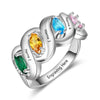 925 Sterling Silver Cubic Zirconia Name Rings