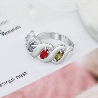 925 Sterling Silver Cubic Zirconia Name Rings