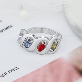 925 Sterling Silver Cubic Zirconia Name Rings