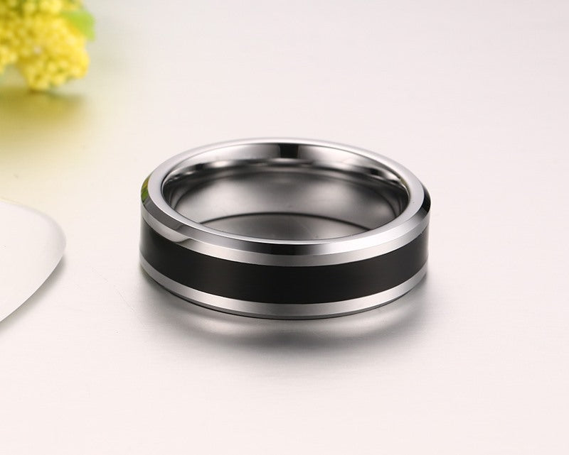 Personalized Tungsten Carbide Men's Ring