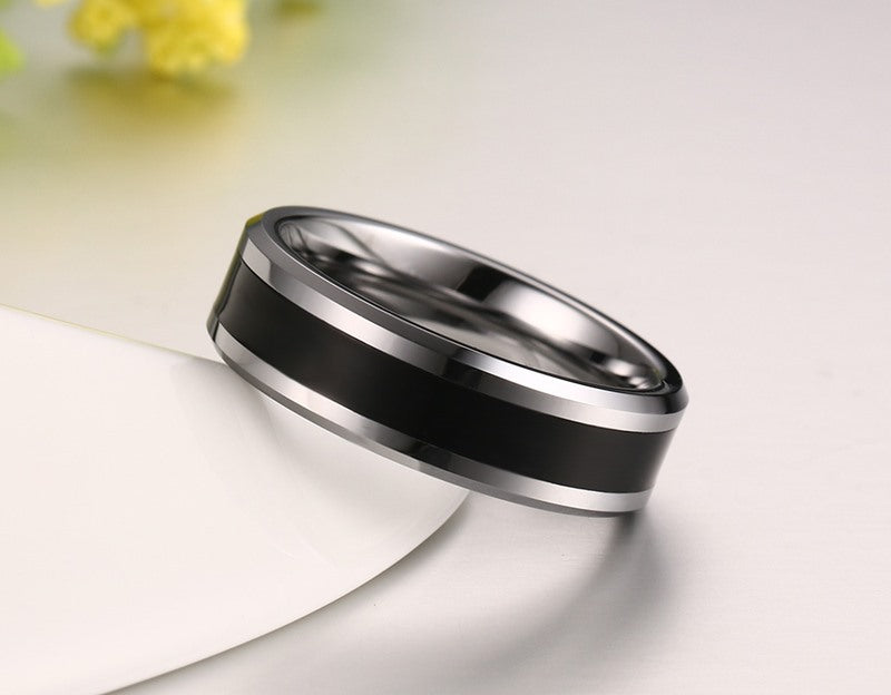 Personalized Tungsten Carbide Men's Ring