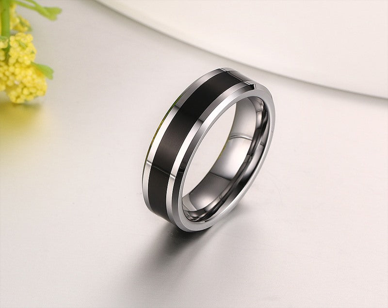 Personalized Tungsten Carbide Men's Ring