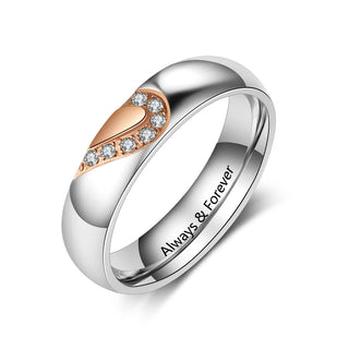 Personalized Stainless Steel Couple Ring