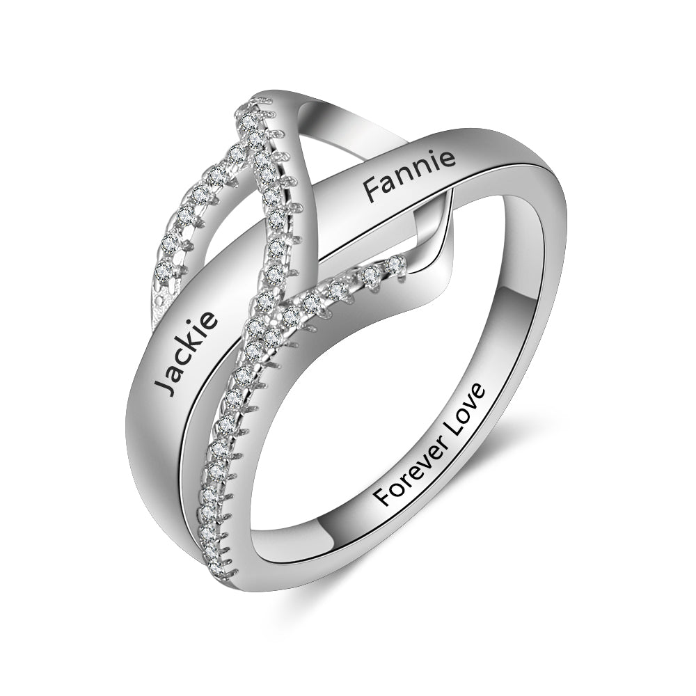 Personalized Name CZ Ring