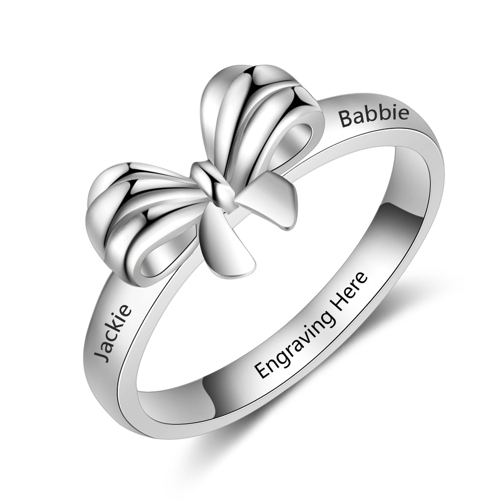 Personalized Rhodium Plated Ring
