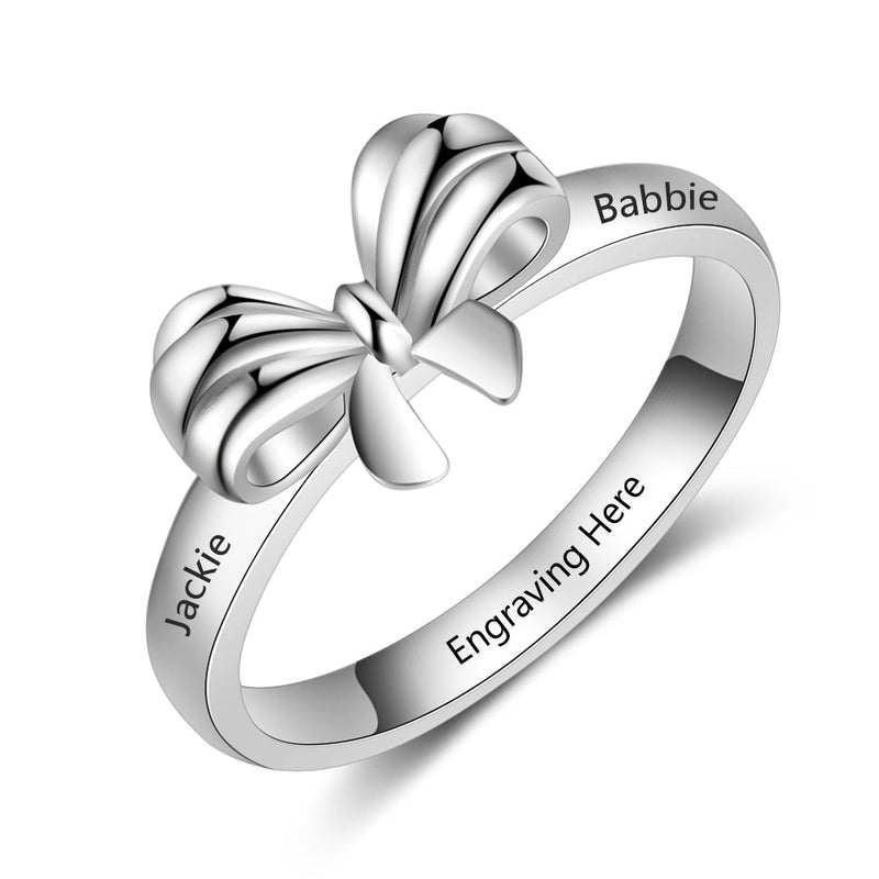 Personalized Rhodium Plated Ring