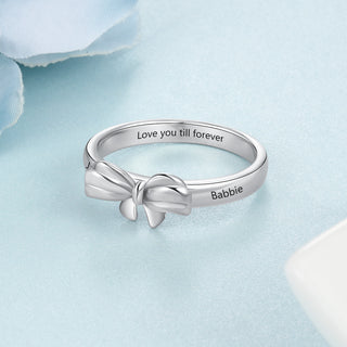 Personalized Rhodium Plated Ring
