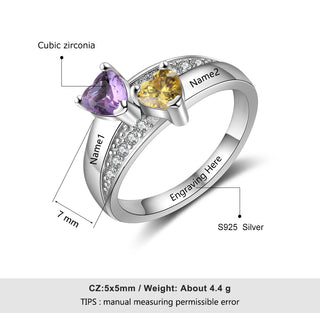 925 Sterling Silver Birthstone Ring