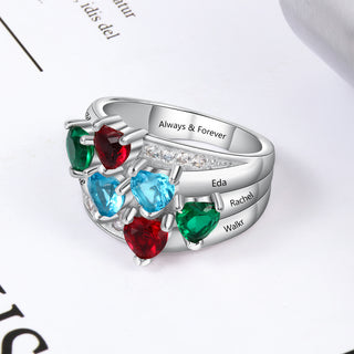 925 Silver Birthstone Rings