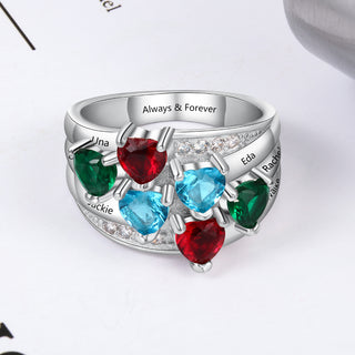 925 Silver Birthstone Rings