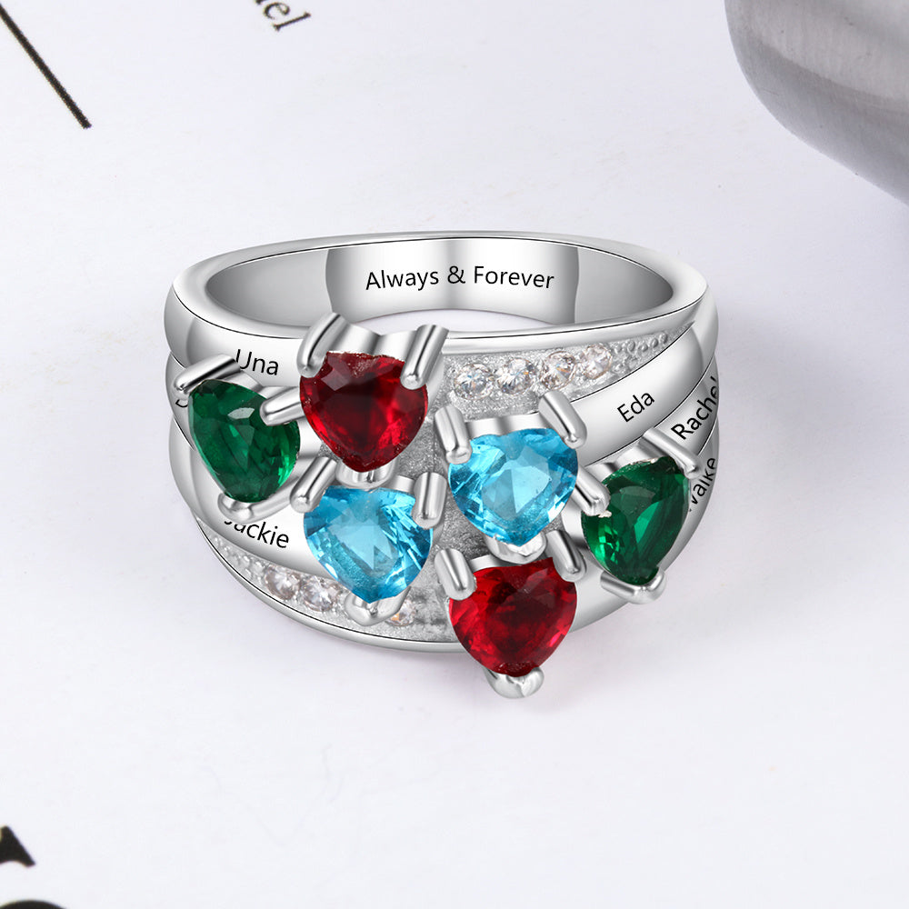 925 Silver Birthstone Rings