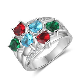 925 Silver Birthstone Rings