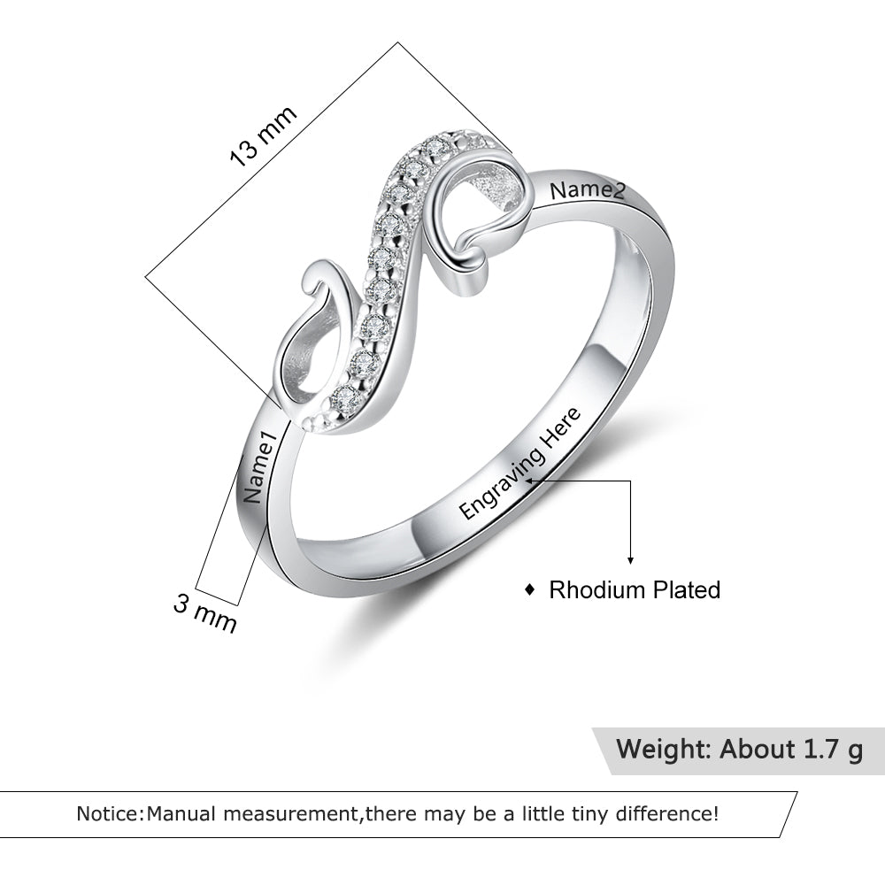 Copper Infinity CZ Ring
