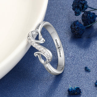 Copper Infinity CZ Ring